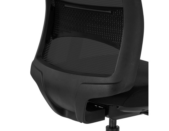 Fauteuil de bureau ergonomique OXFORD en tissu noir
