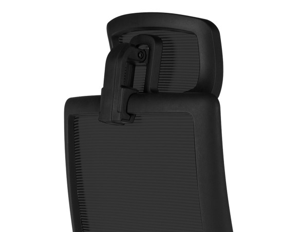 Fauteuil de bureau ergonomique OXFORD en tissu noir
