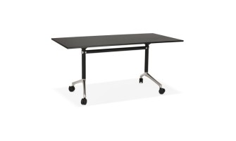OT00100BL 5420072029757 Bureau pliant FLEXO noir sur roulettes - 160x80 cm