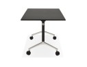 Bureau pliant FLEXO noir sur roulettes - 160x80 cm