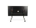 Bureau pliant FLEXO noir sur roulettes - 160x80 cm