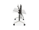 Bureau pliant FLEXO noir sur roulettes - 160x80 cm