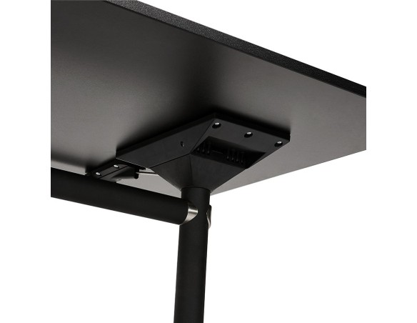 Bureau pliant FLEXO noir sur roulettes - 160x80 cm