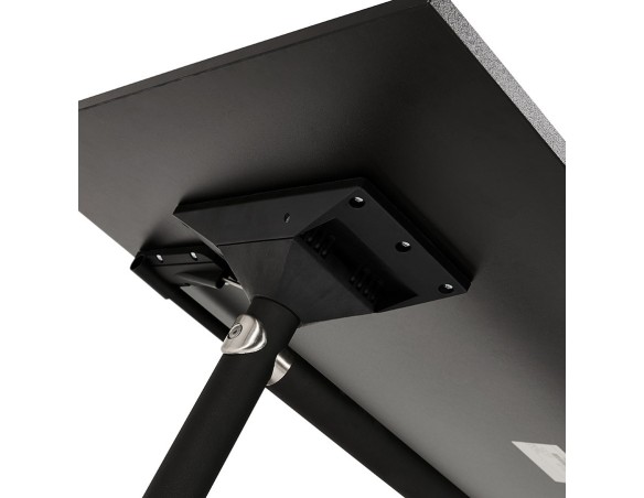 Bureau pliant FLEXO noir sur roulettes - 160x80 cm