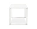 Bureau droit design XLINE en verre blanc - 160x80 cm