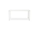 Bureau droit design XLINE en verre blanc - 160x80 cm