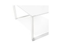 Bureau droit design XLINE en verre blanc - 160x80 cm