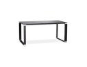 OT00190BL 5420072034959 Bureau de direction droit design XLINE en verre noir - 160x80 cm