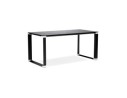 Bureau de direction droit design XLINE en verre noir - 160x80 cm
