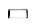 Bureau de direction droit design XLINE en verre noir - 160x80 cm