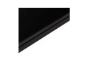 Bureau de direction droit design XLINE en verre noir - 160x80 cm