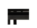 Bureau de direction droit design XLINE en verre noir - 160x80 cm