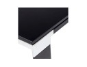 Bureau de direction droit design XLINE en verre noir - 160x80 cm