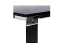 Bureau de direction droit design XLINE en verre noir - 160x80 cm