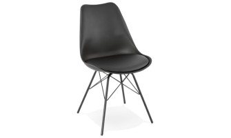 TB00350SS 5420072045979 Chaise design BYBLOS noire style industriel