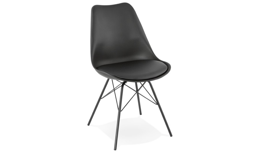 TB00350SS 5420072045979 Chaise design BYBLOS noire style industriel