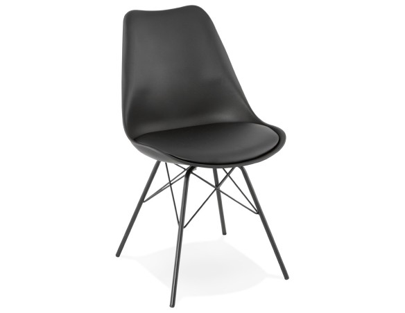 TB00350SS 5420072045979 Chaise design BYBLOS noire style industriel