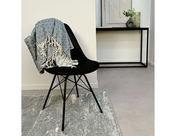 Chaise design BYBLOS noire style industriel