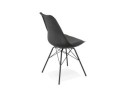 Chaise design BYBLOS noire style industriel