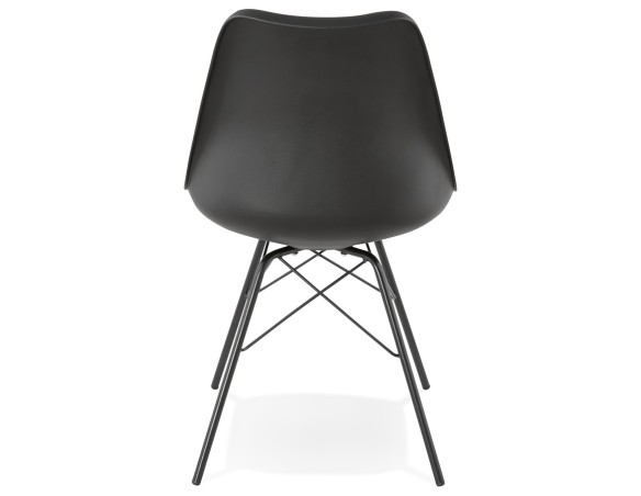 Chaise design BYBLOS noire style industriel
