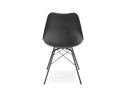 Chaise design BYBLOS noire style industriel