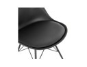 Chaise design BYBLOS noire style industriel