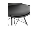 Chaise design BYBLOS noire style industriel