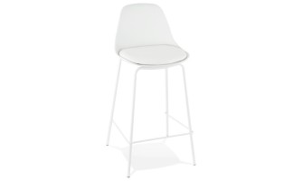 TB00470SS 5420072046037 Tabouret snack mi-hauteur COOKIE MINI blanc style industriel