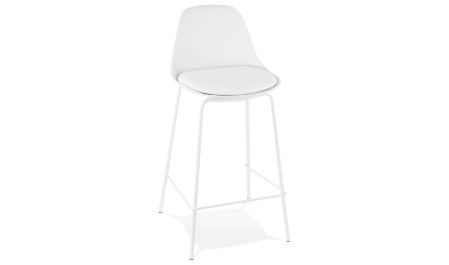 TB00470SS 5420072046037 Tabouret snack mi-hauteur COOKIE MINI blanc style industriel