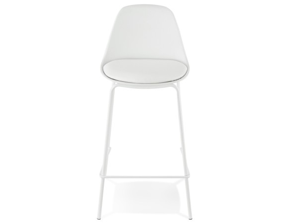Tabouret snack mi-hauteur COOKIE MINI blanc style industriel