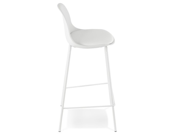 Tabouret snack mi-hauteur COOKIE MINI blanc style industriel