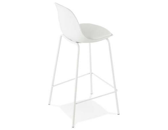 Tabouret snack mi-hauteur COOKIE MINI blanc style industriel