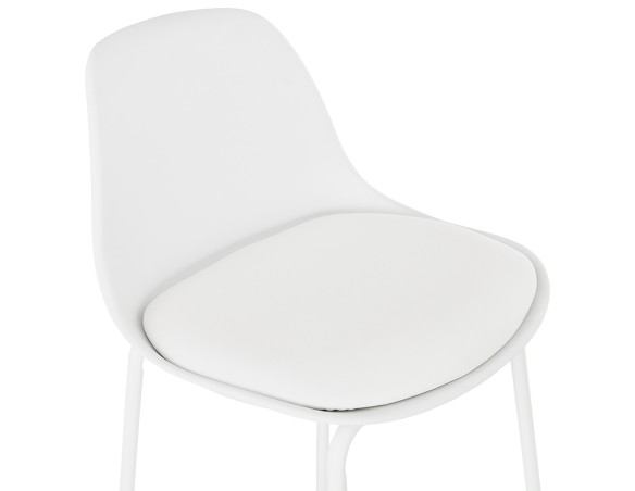 Tabouret snack mi-hauteur COOKIE MINI blanc style industriel