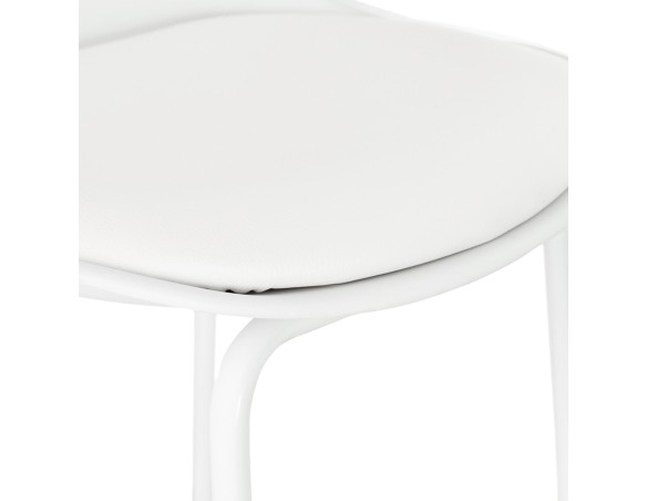 Tabouret snack mi-hauteur COOKIE MINI blanc style industriel