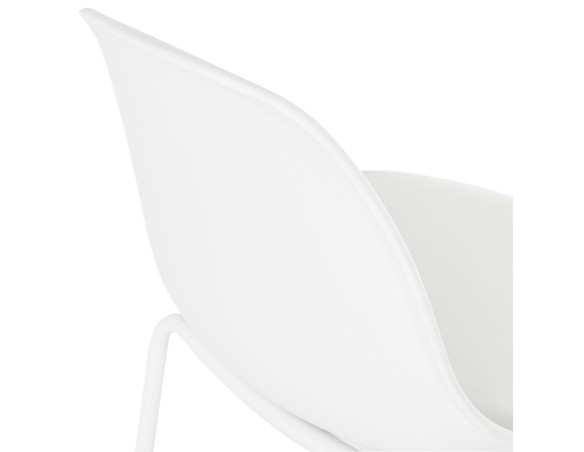 Tabouret snack mi-hauteur COOKIE MINI blanc style industriel
