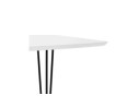 Table à dîner design extensible HUSKI blanche avec pieds noirs style industriel - 170(270)x100 cm