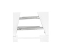 Table à dîner design extensible HUSKI blanche avec pieds noirs style industriel - 170(270)x100 cm