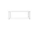 Grand bureau de direction droit XLINE en verre blanc - 200x100 cm