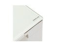 Grand bureau de direction droit XLINE en verre blanc - 200x100 cm