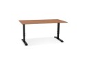 OT02290WABL 5404028343708 Bureau réglable en hauteur OSMOSE en bois Noyer et métal noir - 160x80 cm