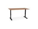 Bureau réglable en hauteur OSMOSE en bois Noyer et métal noir - 160x80 cm