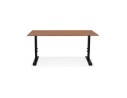 Bureau réglable en hauteur OSMOSE en bois Noyer et métal noir - 160x80 cm