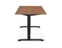 Bureau réglable en hauteur OSMOSE en bois Noyer et métal noir - 160x80 cm