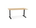 OT02300NABL 5404028343722 Bureau réglable en hauteur OSMOSE en bois finition naturelle et métal noir - 160x80 cm