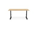 Bureau réglable en hauteur OSMOSE en bois finition naturelle et métal noir - 160x80 cm