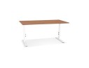 OT02320WAWH 5404028343760 Bureau réglable en hauteur OSMOSE en bois Noyer et métal blanc - 160x80 cm