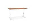 Bureau réglable en hauteur OSMOSE en bois Noyer et métal blanc - 160x80 cm