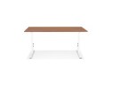 Bureau réglable en hauteur OSMOSE en bois Noyer et métal blanc - 160x80 cm