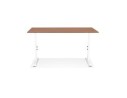 Bureau réglable en hauteur OSMOSE en bois Noyer et métal blanc - 160x80 cm