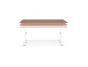 Bureau réglable en hauteur OSMOSE en bois Noyer et métal blanc - 160x80 cm